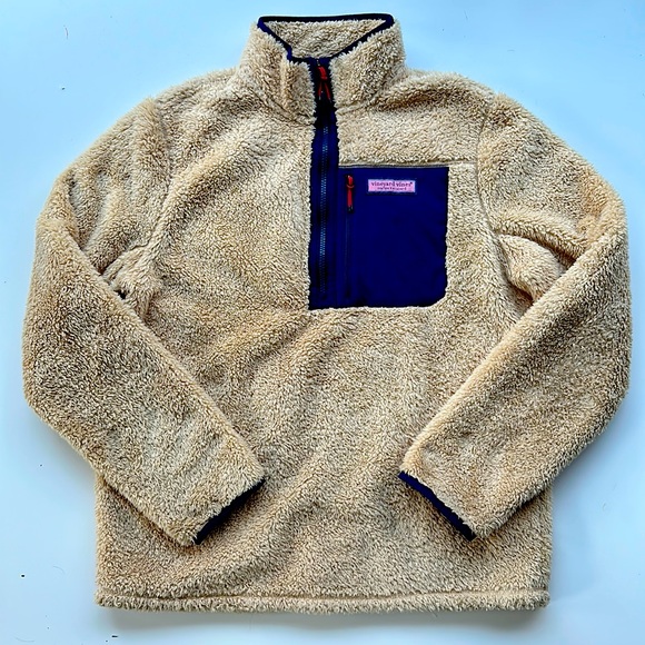 New Vinyard Vines Retro Teddy 1/4 Fleece - Picture 1 of 6